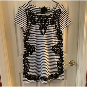 Embellished stripe dress